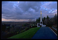 Hill Cumorah, just south of the Joseph Smith home in Palmyra, New York. This hill is where Joseph Smith met the Angel Moroni and received the gold plates inscribed with the Book of Mormon.