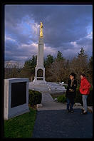 Hill Cumorah, just south of the Joseph Smith home in Palmyra, New York. This hill is where Joseph Smith met the Angel Moroni and received the gold plates inscribed with the Book of Mormon.