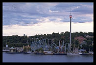 Djurgarden from Fjallgatan on Sodermalm.  Stockholm, Sweden