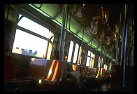 On the subway to Coney Island.