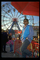 Sunglasses & ferris wheel. Coney Island.