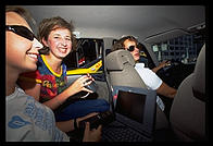 In a Saab with the four Swedish girls.  Manhattan 1995.