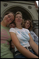 Four Swedish girls.  Jefferson Market.  Greenwich Village, Manhattan 1995.