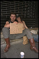 Money for beer.  Times Square, 1995.