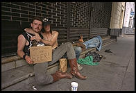 Money for beer.  Times Square, 1995.