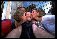 The four Swedish girls (plus me).  Manhattan 1995.