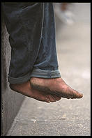 Bum's feet.  Manhattan, summer 1995.