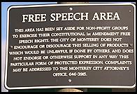 Free Speech Area. Monterey, California.