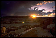 Sunset.  Chaco Canyon, New Mexico
