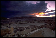 Sunset.  Chaco Canyon, New Mexico
