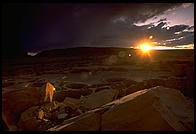 Sunset.  Chaco Canyon, New Mexico