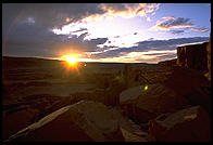 Sunset.  Chaco Canyon, New Mexico