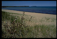 A view of Lake Superior from US Highway 2, which runs along the southern shore 