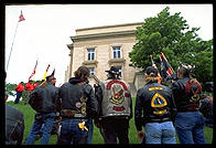 Vietnam Veterans listening to the Governor of North Dakota speak