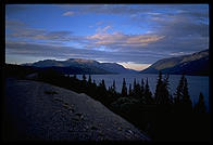 Roadside scenery driving south to Skagway, Alaska.