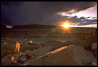 Sunset.  Chaco Canyon, New Mexico