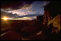 Sunset.  Chaco Canyon, New Mexico