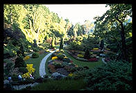 The famous sunken garden at Butchart Gardens, Vancouver Island