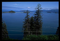 The view of Jakalof Bay from the road back to Seldovia, Alaska.