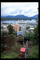 Cable car in Ketchikan, Alaska.