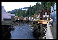 The nice part of downtown Ketchikan, Alaska.