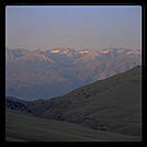 Ancient Bristlecone Pine Forest.  Sunrise. Looking east toward the Sierra.