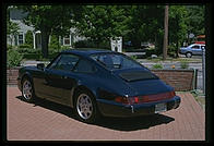 Porsche 911 with very small scratches in the rear bumper paint