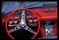 Interior of old Corvette.
