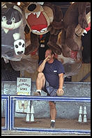 Carny and the Taz.  New Jersey State Fair 1995.  Flemington, New Jersey.