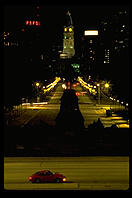 Downtown Philadelphia, from the top of the steps of the art museum.