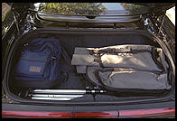 Trunk of Acura NSX (filled up with camera bag + Powerbook).