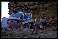 Helicopter taking us out of Grand Canyon