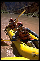 Margaret Stillman kayaking in Grand Canyon with Tom Huntington