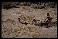 Reenactment of Powell's trip.  Lava Falls.  Grand Canyon National Park.  August 1999.