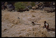 Reenactment of Powell's trip.  Lava Falls.  Grand Canyon National Park.  August 1999.