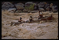 Reenactment of Powell's trip.  Lava Falls.  Grand Canyon National Park.  August 1999.