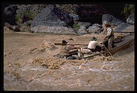 Reenactment of Powell's trip. Lava Falls. Grand Canyon National Park. August 1999.