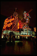 Golden Goose.  Downtown Las Vegas (Fremont Street) by night.