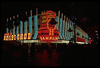 Binion's Horseshoe. Downtown Las Vegas (Fremont Street). The owner of Binion's, Ted Binion, was murdered on September 17, 1998 by Sandy Murphy, Binion's 27-year-old girlfriend and former topless dancer, and her lover, Rick Tabish