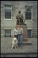 Art and Chere in Harvard Yard, Cambridge, Massachusetts