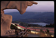 Overlook with status of Father Junipero Serra, Interstate 280, south of San Francisco