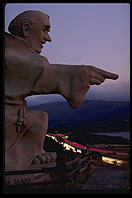 Overlook with status of Father Junipero Serra, Interstate 280, south of San Francisco
