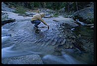 Joel in a stream. King's Canyon National Park, California.