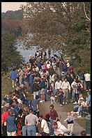 Head of the Charles Regatta, Sunday, October 18, 1998.  From the footbridge to Harvard Business School