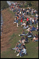 Head of the Charles Regatta, Sunday, October 18, 1998.  From the footbridge to Harvard Business School