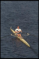 Head of the Charles Regatta, Sunday, October 18, 1998.  From the footbridge to Harvard Business School