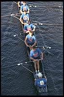 Head of the Charles Regatta, Sunday, October 18, 1998.  From the footbridge to Harvard Business School