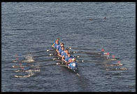 Head of the Charles Regatta, Sunday, October 18, 1998.  From the footbridge to Harvard Business School