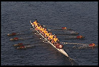 Head of the Charles Regatta, Sunday, October 18, 1998.  From the footbridge to Harvard Business School