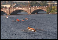 Head of the Charles Regatta, Sunday, October 18, 1998.  From the footbridge to Harvard Business School